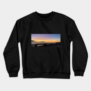 North Sea Sunrise over the Balustrade - Panorama Crewneck Sweatshirt